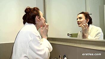 claudia invites you under the shower for wet solo play