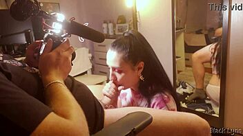 BTS Stunning Black Lynn Vape Deepthroat Blowjob Cocksucker