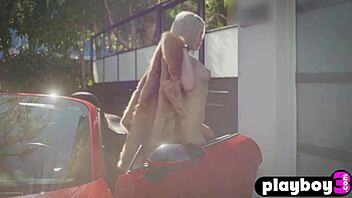 alexis texas naked big ass poses stripping sport car glamour