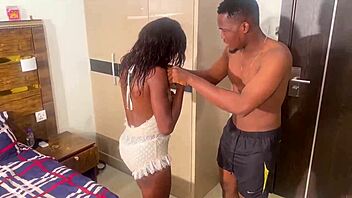 young ebony babe rides hard giving poolside orgasm sex ride