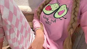 Neighbor Watches Horny Squirting Garden Orgasm