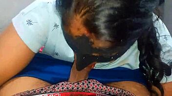 intense blowjobs and cumshots cover cute indian girlfriend's face