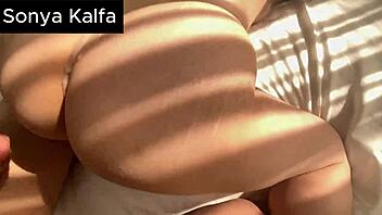 iranian curvy beauty's oiled big ass pounded doggystyle first time