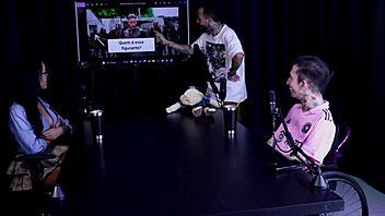 Alice Vasconcelos strips sensually showing huge beautiful tits turning bi