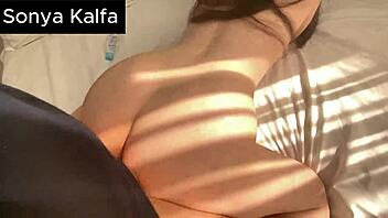 iranian curvy beauty's oiled big ass pounded doggystyle first time