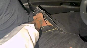 brazilian redhead sucks cock in car then offers tight ass