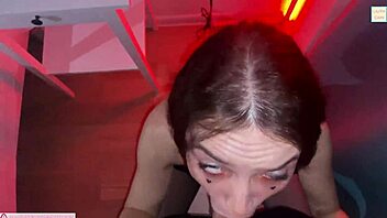 party pickup whore lilith cain's cum facial play 😍💦