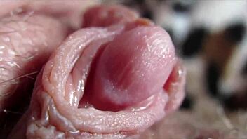 her big clit throbs during intense closeup orgasm