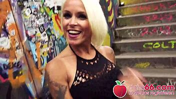 pov pickup blonde milf sophie logan fucked publicly on outdoor stairs