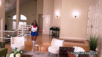 from cosplay fun to wild anal pounding with curvy ebony big tits bombshell 🔥🍑💦