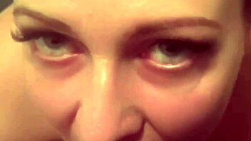 Horny milf swettysvett deepthroats post-workout bathroom blowjob