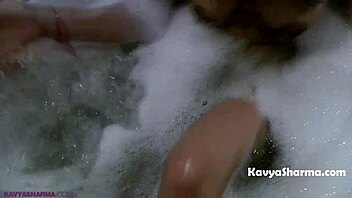 Beautiful Amateur Indian Housewife Takes a Hot Shower in Her Cozy Bathroom at Home