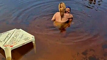 adventurous couple caught wild bareback outdoor sex