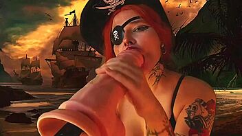Pirate Girl Vibrators Orgasm In Pussy Ass Every Hole