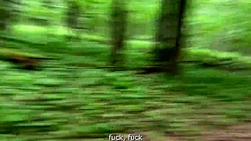 naughty blonde fucks wildly in forest meadow and public spots