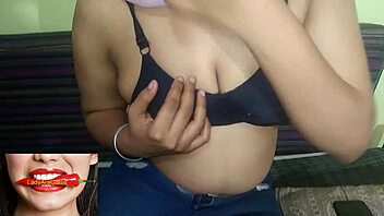 Indian amateur flashes big natural tits outdoor horny blowjob
