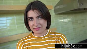 sexy arab teen tries first time blowjob bent over doggystyle ride