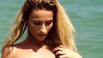 smoking hot ukrainian teen blondie cara mell poses nude on the beach