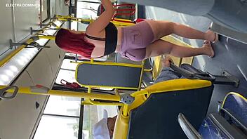 Brazilian maid surprises with wild bus ride turning voyeur into frenzy