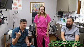 nurse tyler lynn seduces dr. canada backstage with her shaved pussy spread wide