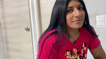 tired latina asks for massage to warm up big cock pov