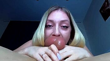 rough face fuck unloads cum straight down deepthroat for hungry swallow