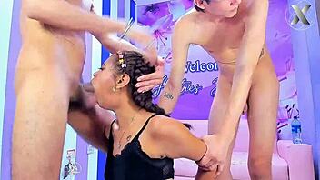 colombian sluts lose control as friends throat-fuck and dominate wet pussies