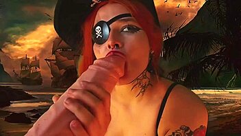 Pirate Girl Vibrators Orgasm In Pussy Ass Every Hole
