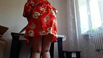 gf's mom fucks me loud passionate while she's shopping