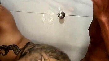 Steamy Bathroom Pound With Curvy Brunette Ends In Facial Cumshot