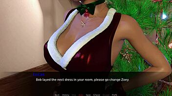 Zoey Unwraps Big Black Cock Christmas Gift