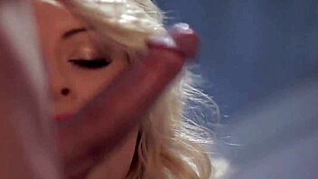 Blonde girlfriend's Sensual Deep Blowjob Swallowing Cum