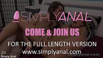 I dive into lesbian anal toy gaping fun