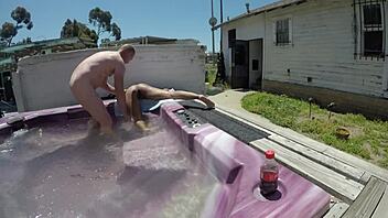 Dayanara, naked hot tub deepthroat choke fest?