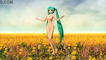 Hatsune Miku poses nude in Levan Polka mod project