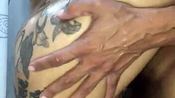 Steamy Bathroom Pound With Curvy Brunette Ends In Facial Cumshot