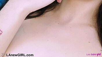 incredible brunette model poses naked in close-up