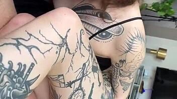 backstage, want this tattooed teen's deepthroat on your big cock with anal toys?