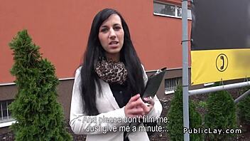 euro pickup babe fucked hard indoors after public tease pov