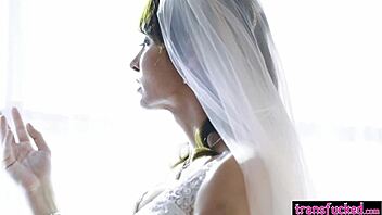 tranny bride korra del rio fucks petite lola fae pre-wedding 😏