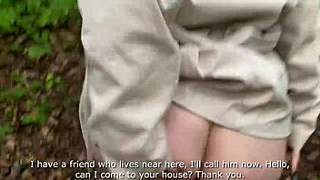 naughty blonde fucks wildly in forest meadow and public spots