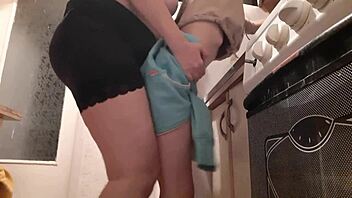 waited alone to pound big titted brunette miniskirt doggystyle orgasm