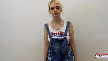 lovely blonde teen annie archer deepthroats swallows then pussy pounded hard