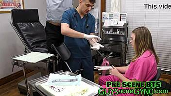 nurse tyler lynn seduces dr. canada backstage with her shaved pussy spread wide