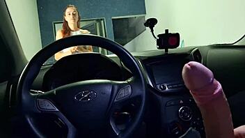 Risky parking lot masturbation eyeing college babes 🚗💦😏