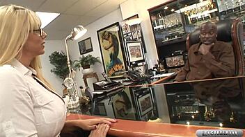 lexington steele fucks pawg karen fisher. cum blasts her big tits.