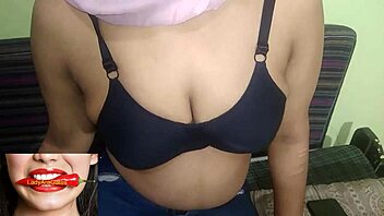 Indian amateur flashes big natural tits outdoor horny blowjob