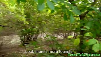 girl next door euro teen flashes pussy publicly for cash thrill