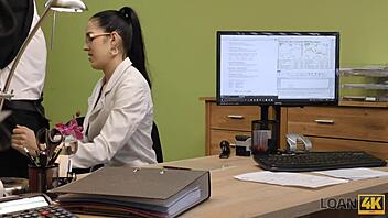 loan4k cutie in glasses needs cash for instruments before wild doggystyle pounding