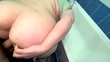 Stepmom shifts bathroom sex lesson to couch for stepson